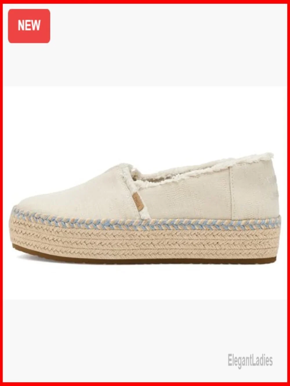 Espadrille Platform Slip-On Flats with Removable Insoles